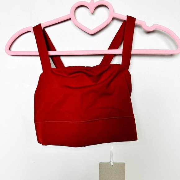Everlane NWT The Perform Cropped Criss Cross Strap Activewear Top Red Size XXS - Picture 2 of 8